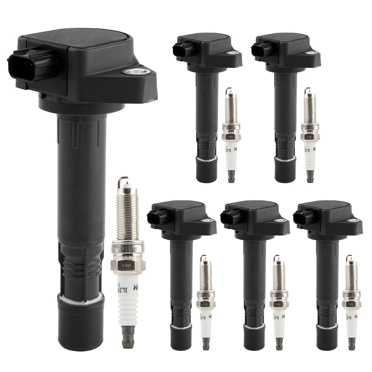 HQPASFY front packaging showing full coil and plug kit benefit easy replacement