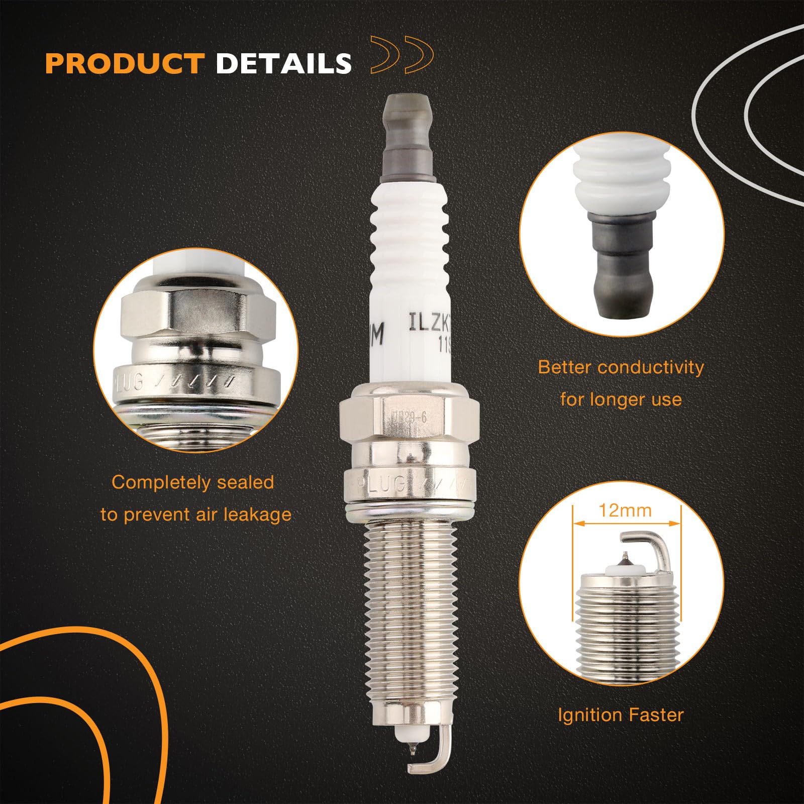HQPASFY plugs and coils layout illustrating complete 6-coil 6-plug set advantage