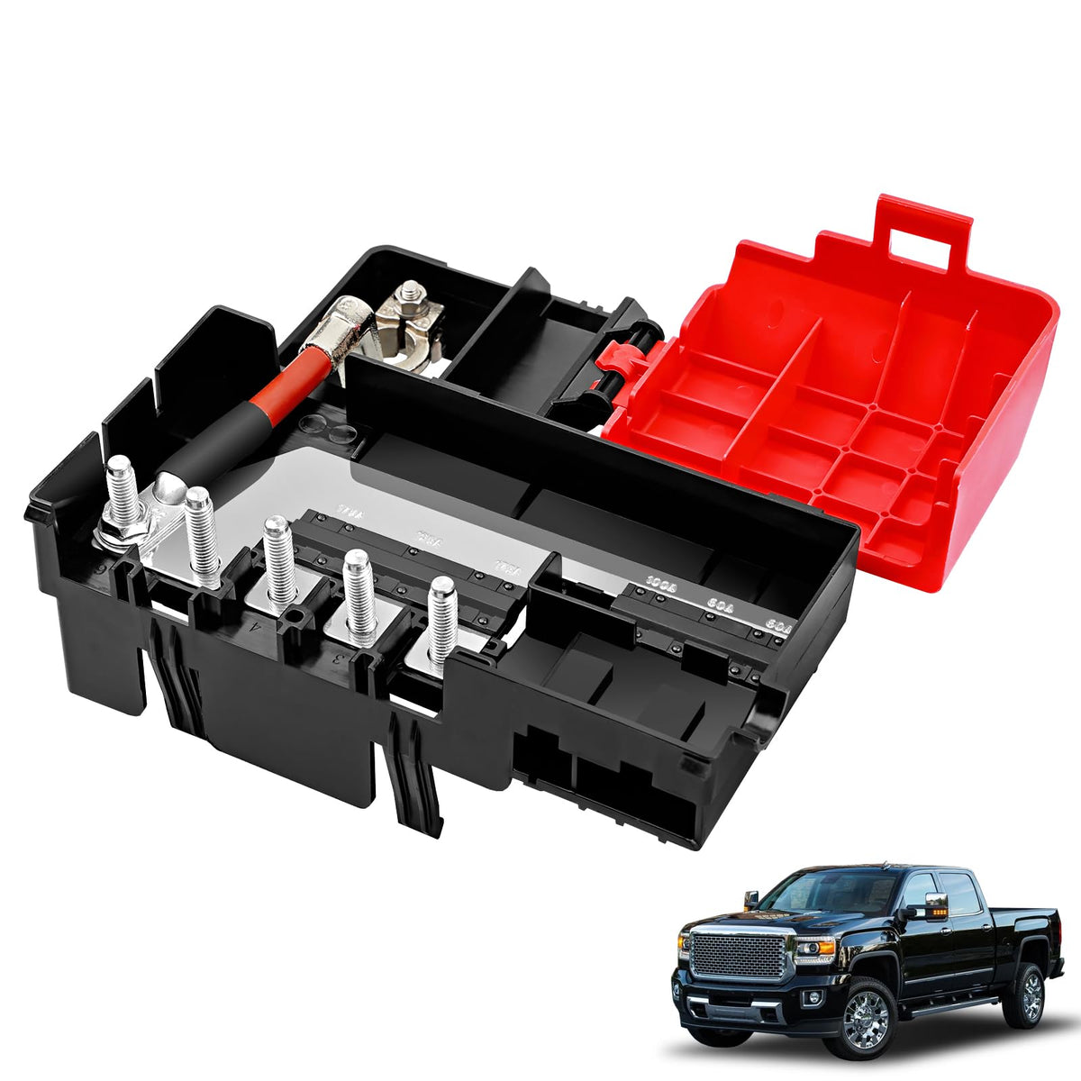 HQPASFY front view of fuse block showing clean layout and easy fit