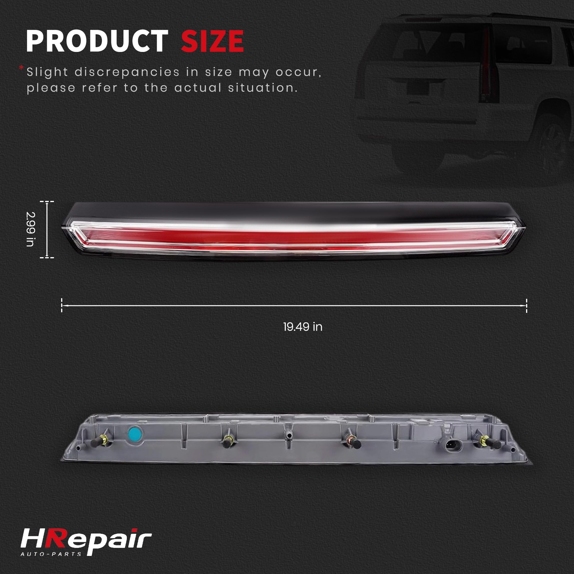 HRepair LED array close-up showing bright light source for improved visibility