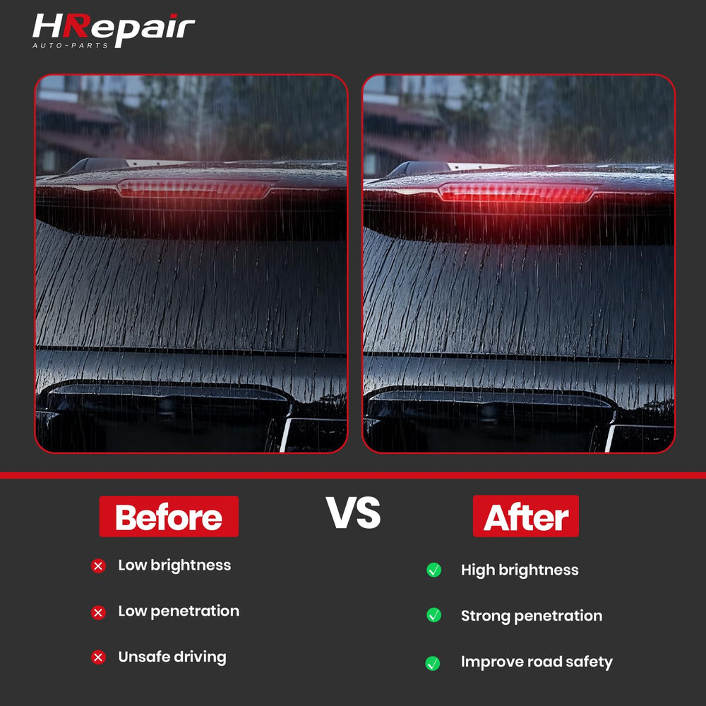 HRepair lifestyle shot of vehicle braking with upgraded third brake light
