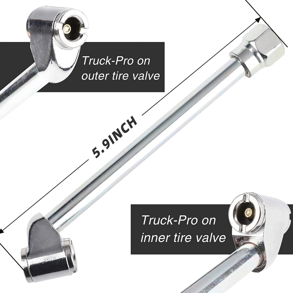 Hromee dual-head chuck detail demonstrating access to inward-facing valve stems