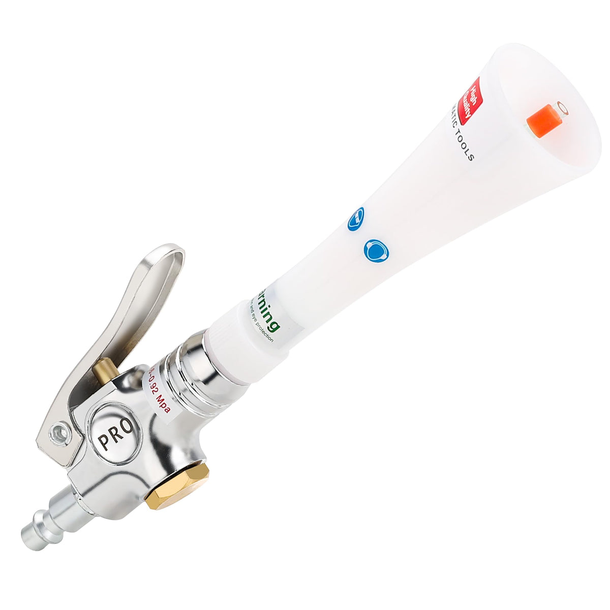 Hromee front view showing ergonomic aluminium body and durable handling benefit