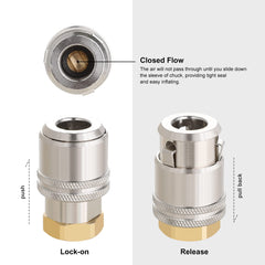 Hromee solid brass top nut detail showing 1/4" FNPT connection and reliable corrosion protection