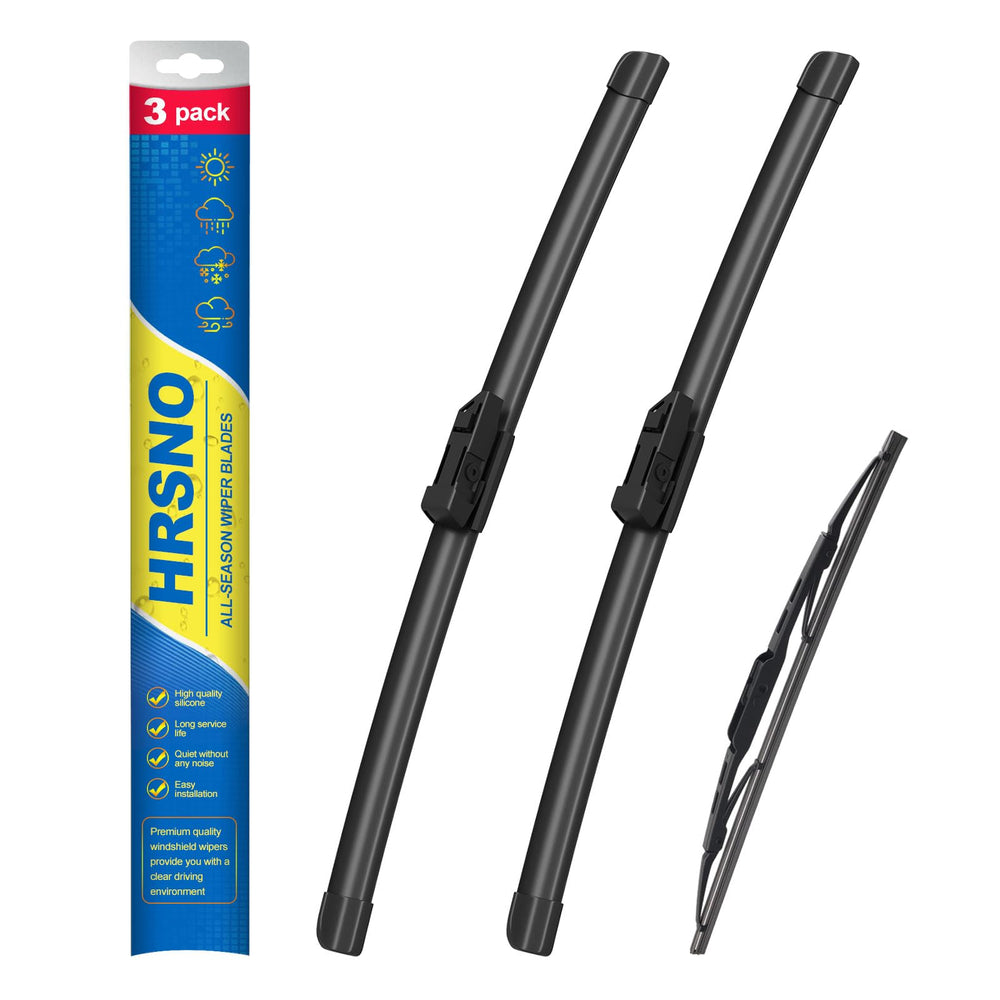 HRSNO front wiper packaging showing full 3-piece kit and contents, clear identification and benefit