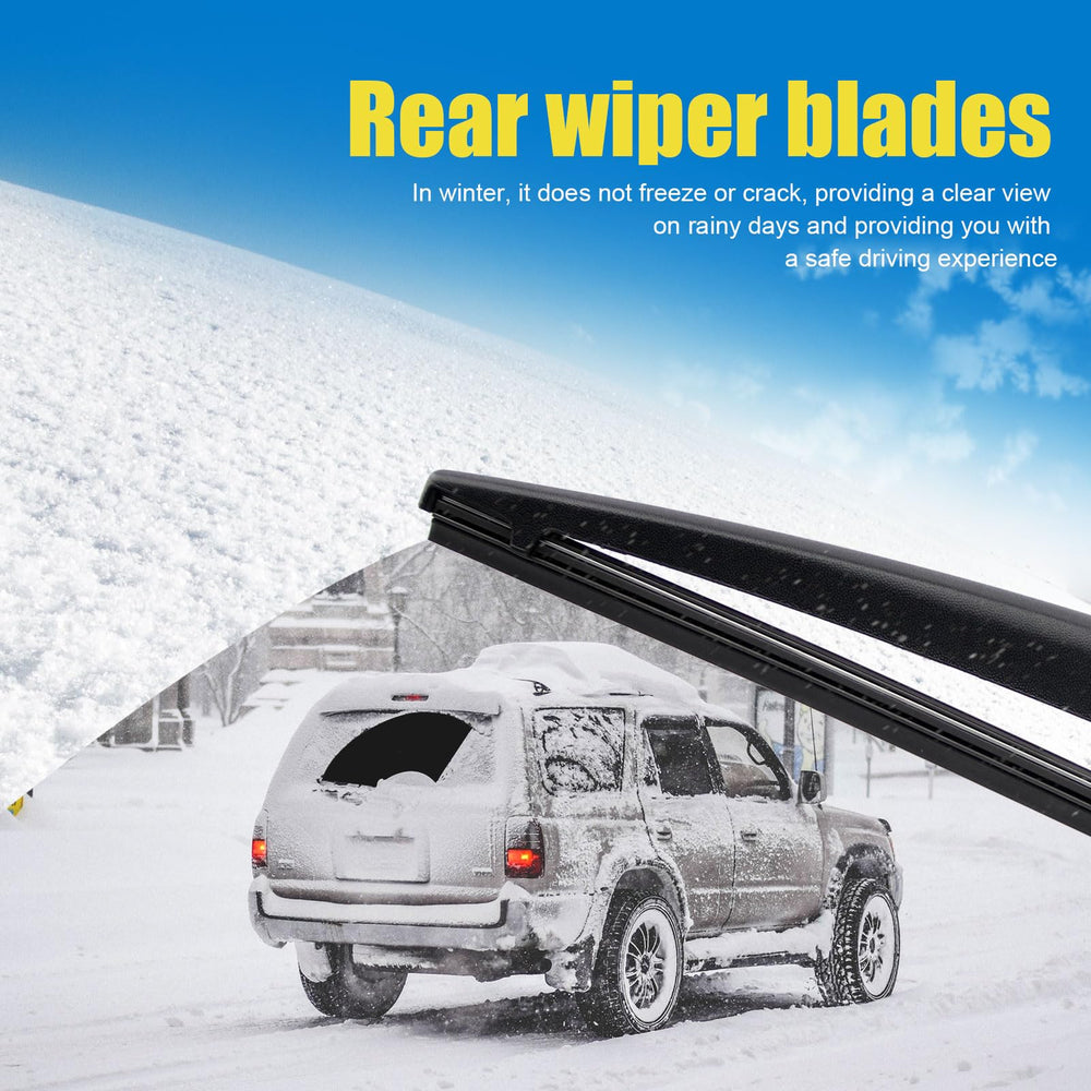 HRSNO installed rear blade on Highlander showing rear-window clearing benefit