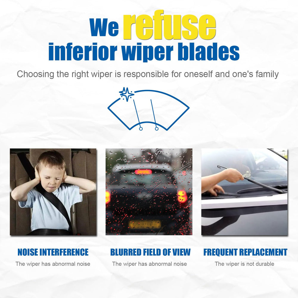 HRSNO rear blade beside ruler for size comparison, confirming correct fit for rear window