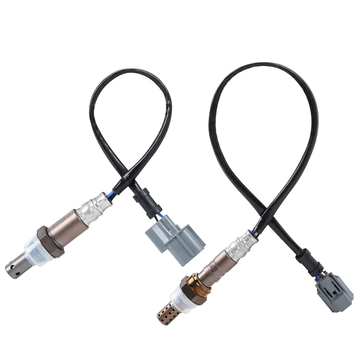 HTMXJA front view of oxygen sensors showing kit and label for correct fitment