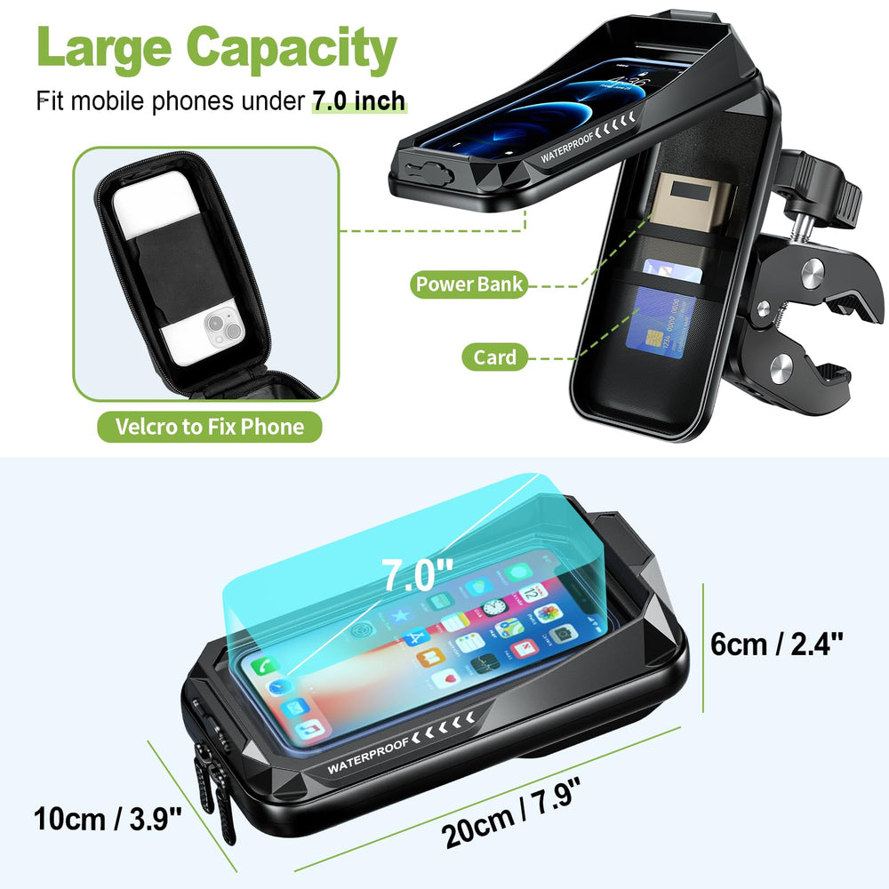 HUANLANG bottom charging port showing cable access for continuous phone charging