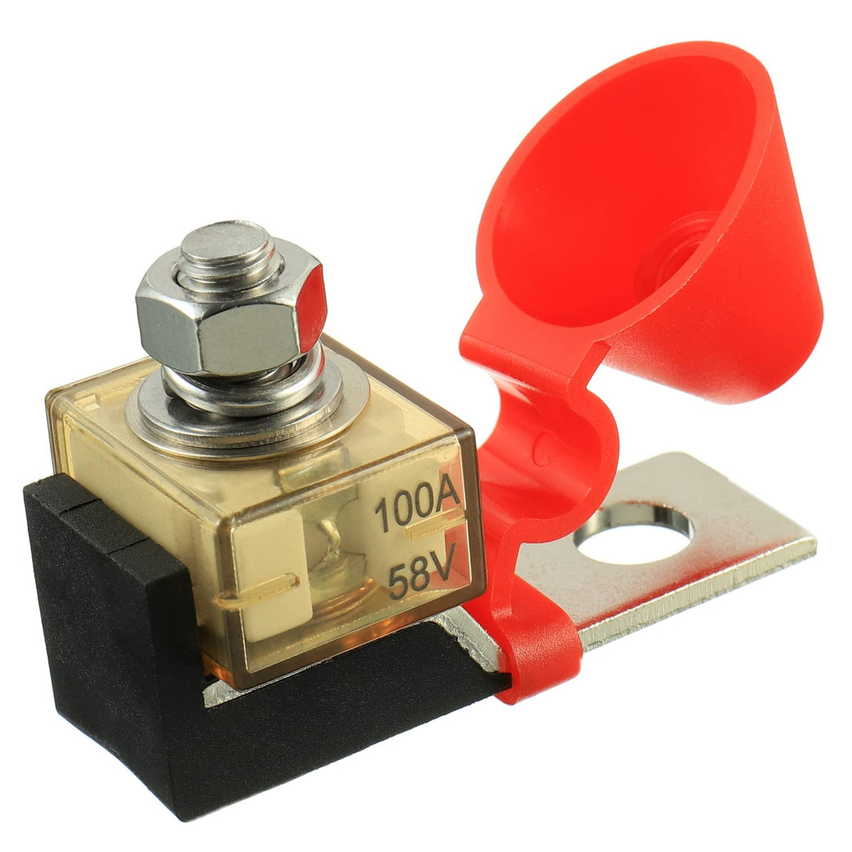 HUAREW front view showing compact fuse holder and insulating cap for safe installation