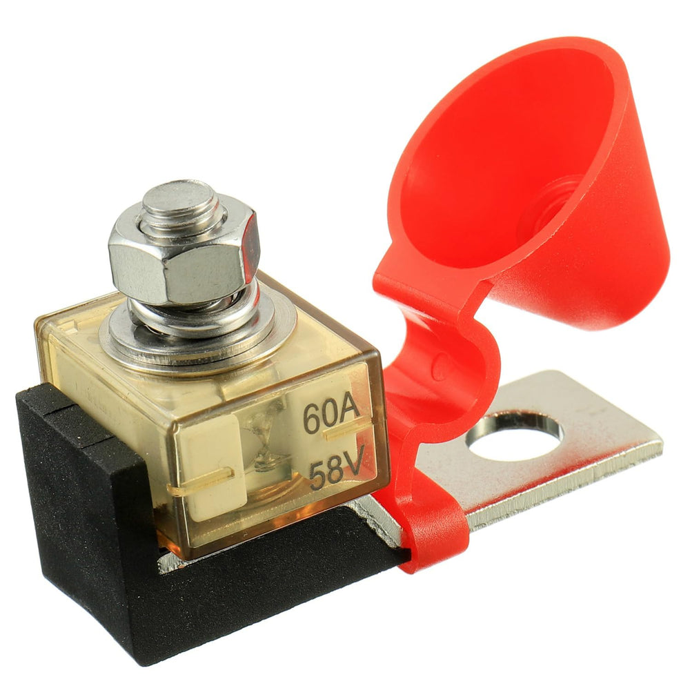 HUAREW front view terminal fuse holder showing compact design and easy wiring