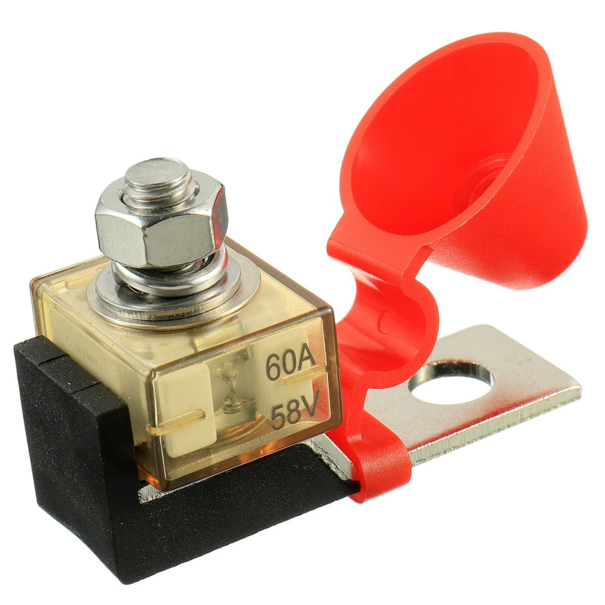 HUAREW front view terminal fuse holder showing compact design and easy wiring