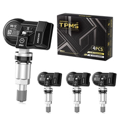 Hucigen front view showing all four TPMS sensors and packaging benefit fast replacement