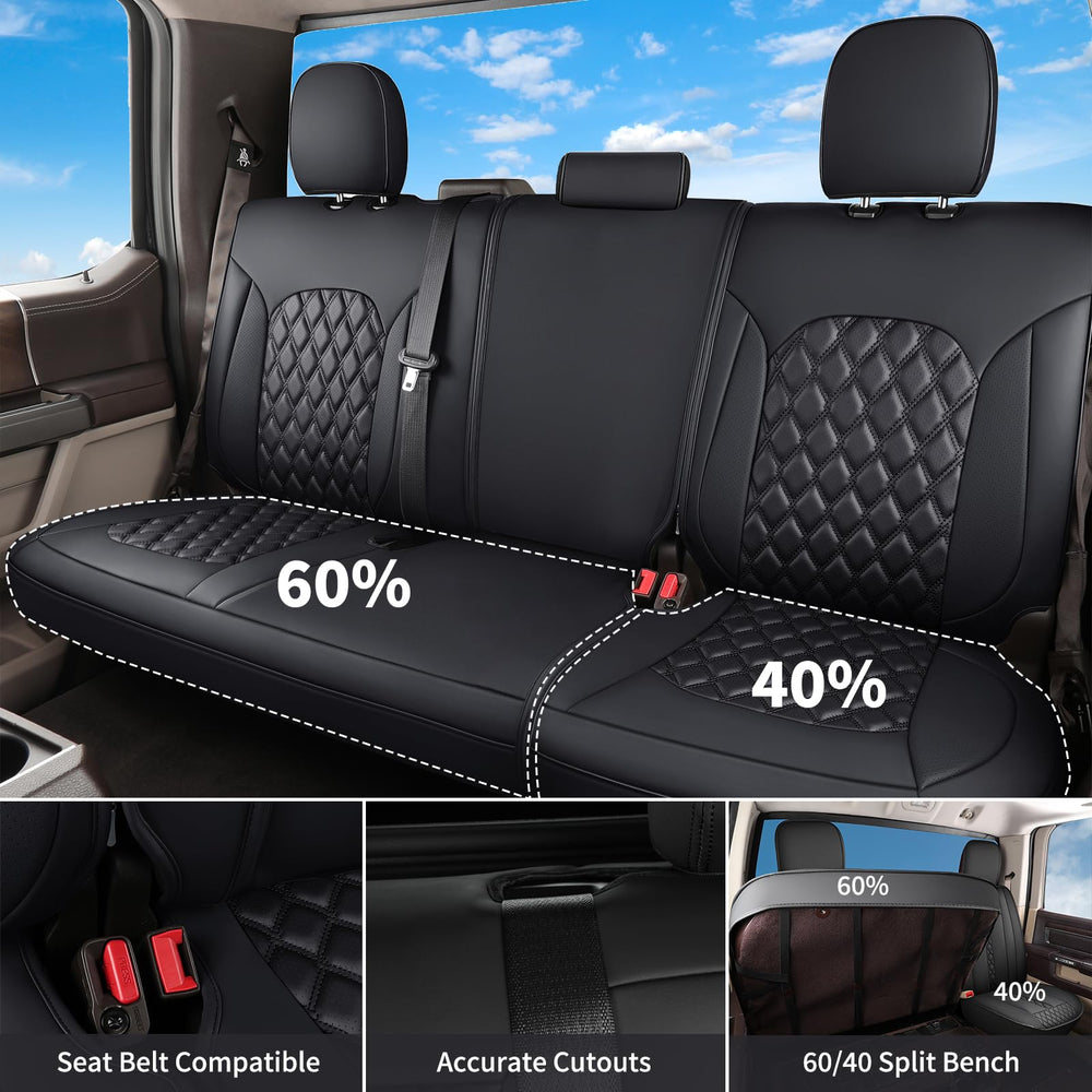 Huidasource rear full coverage covers preserving 60/40 split and easy access