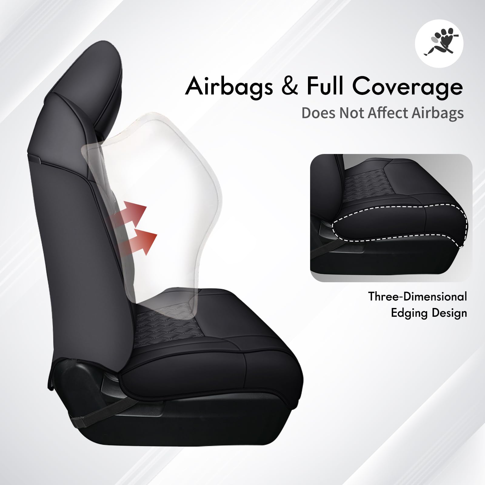 Huidasource seat cover with dog showing pet-friendly, scratch-resistant surface