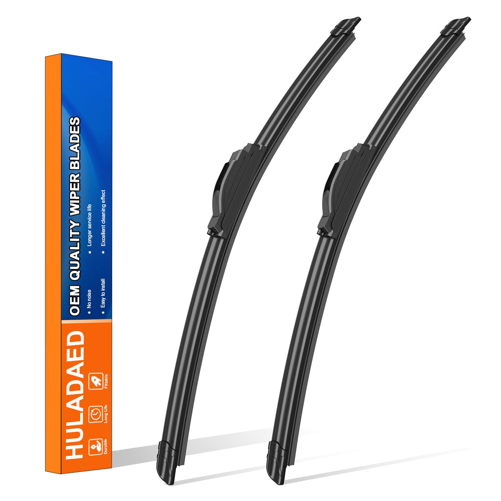 HULADAED front packaging showing set of two blades, clear fit information and benefit