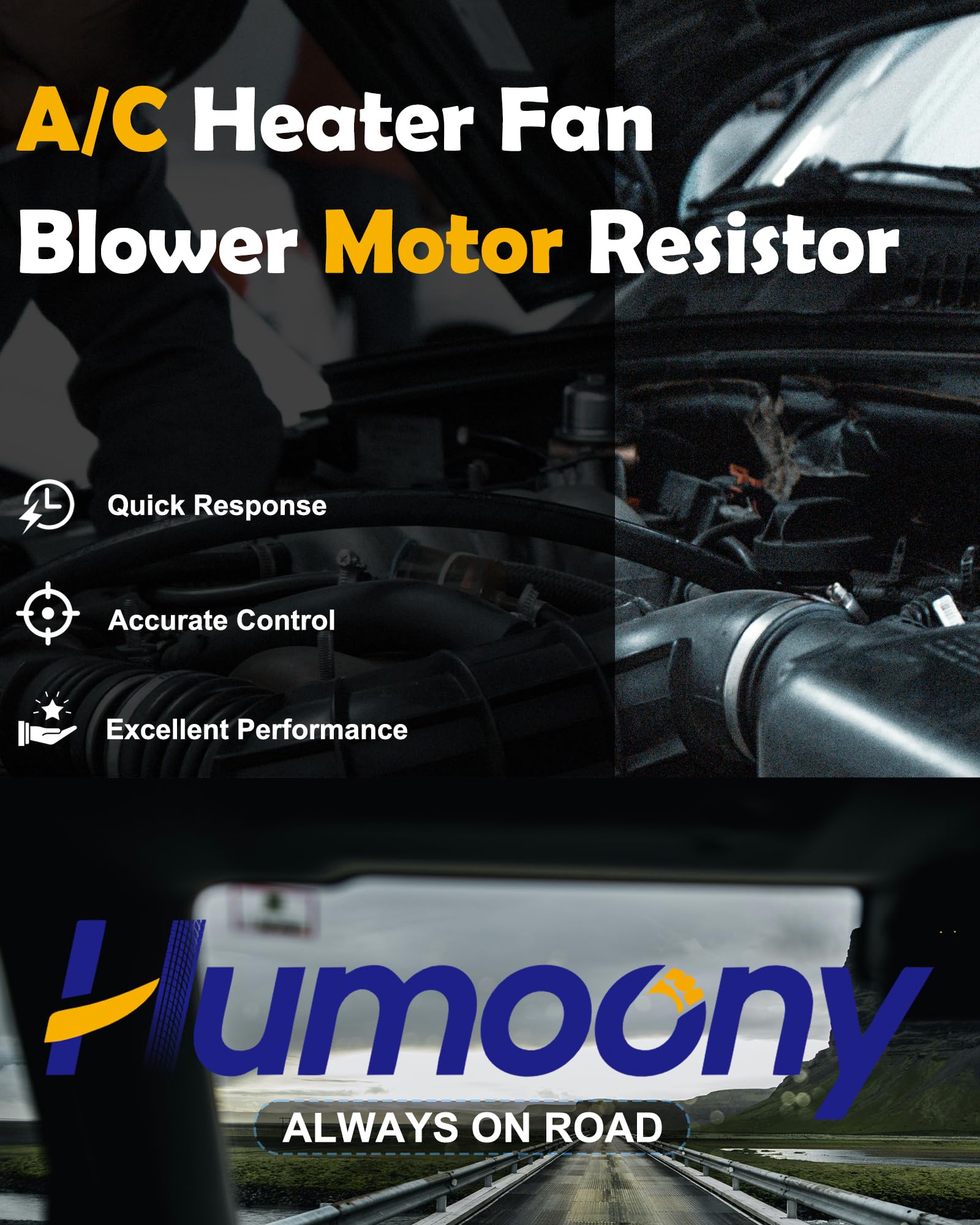 Humoony retail packaging with warranty card showing support and assurance benefit