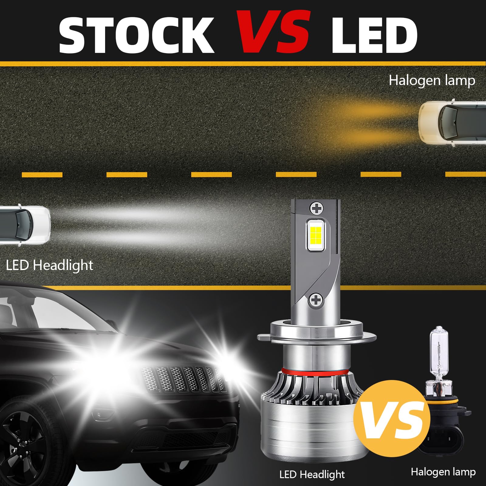 HUOKEDS close-up of aluminum alloy bulb body highlighting durable construction and cooling benefit