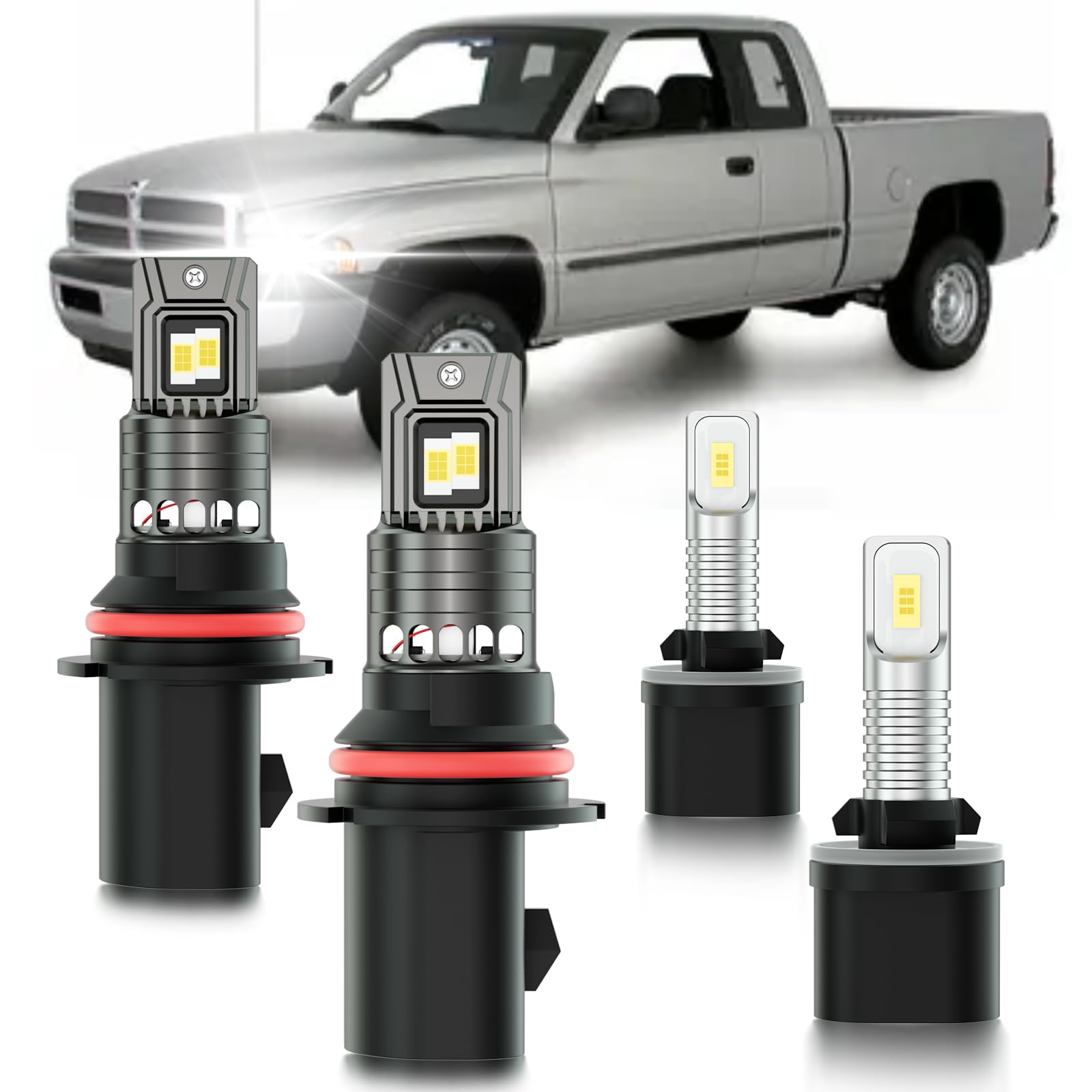 HUOKEDS front packaging showing full RAM bulb kit and contents for easy purchase