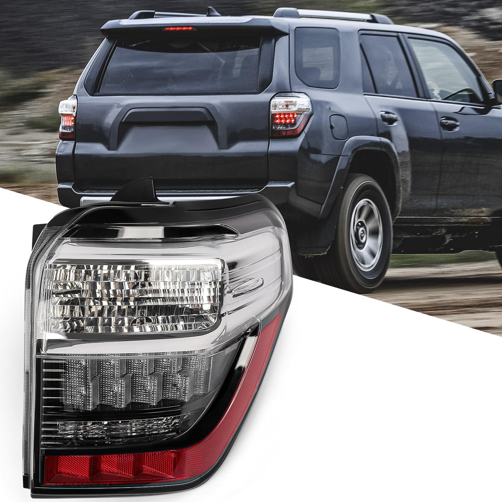 Huray right taillight front view showing clean lens and precise fit benefits visibility