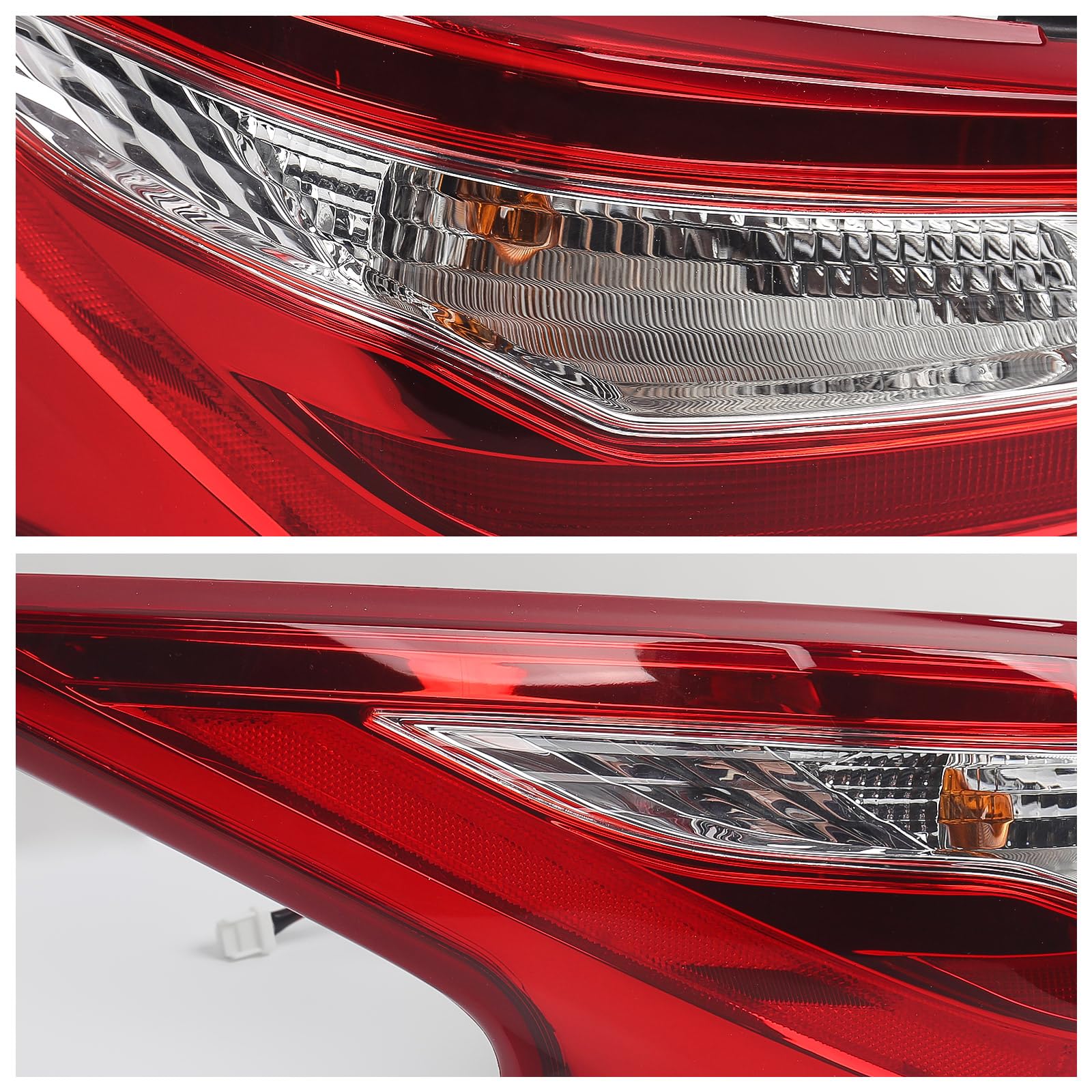 Huray tail light back side connector showing plug-and-play harness advantage