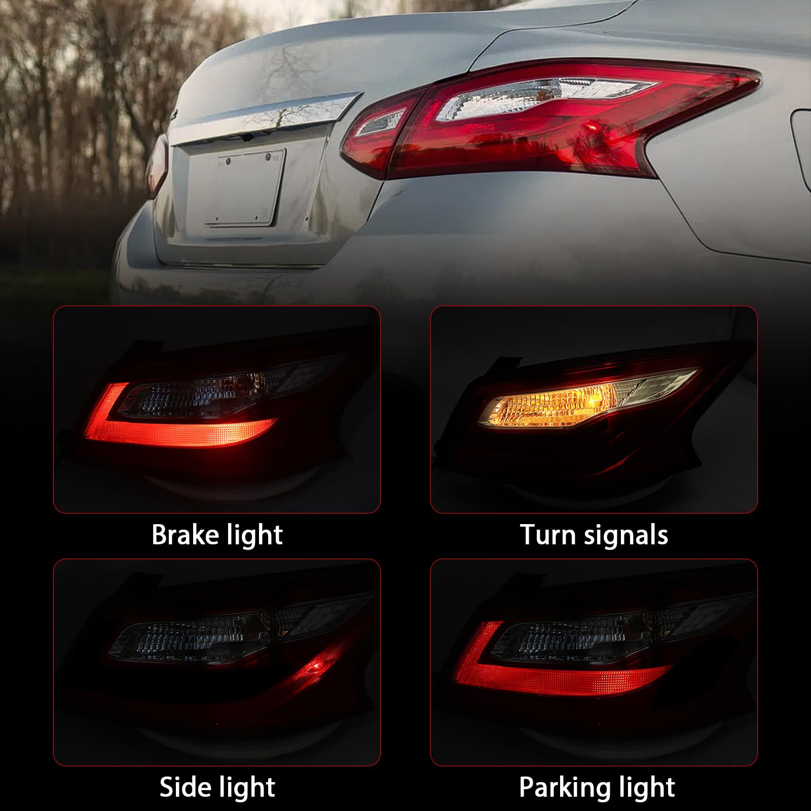 Huray tail light installed on Nissan Altima rear showing restored look