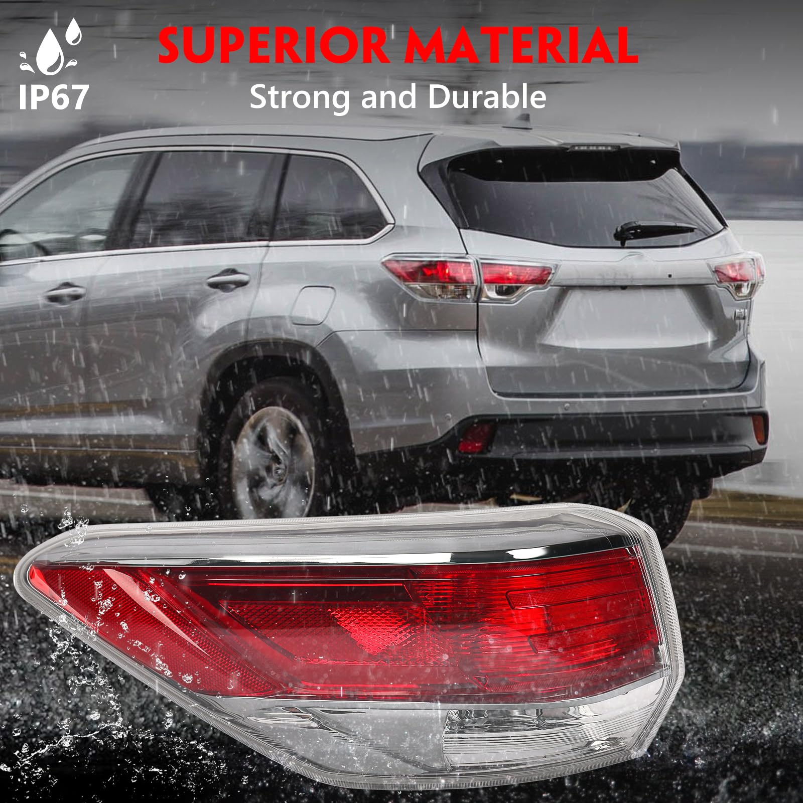Huray tail light installed on Highlander demonstrating restored rear appearance