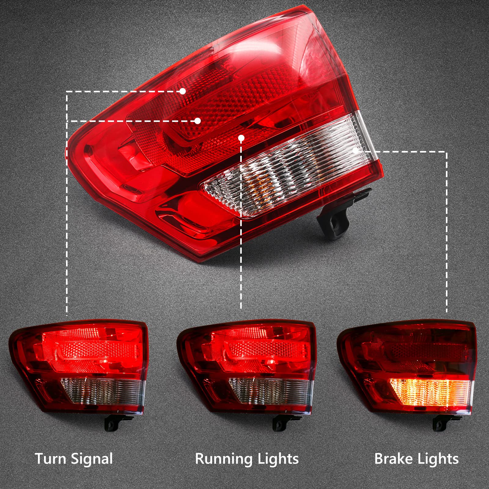 huray tail light side profile showing mounting points and secure fit