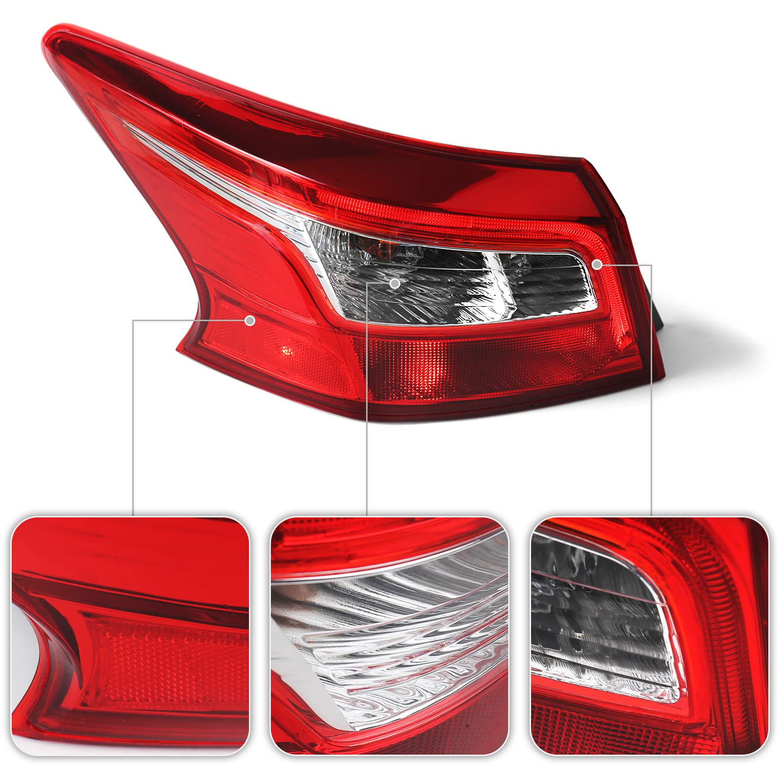 Huray tail light size comparison beside ruler showing proportions for accurate fit verification