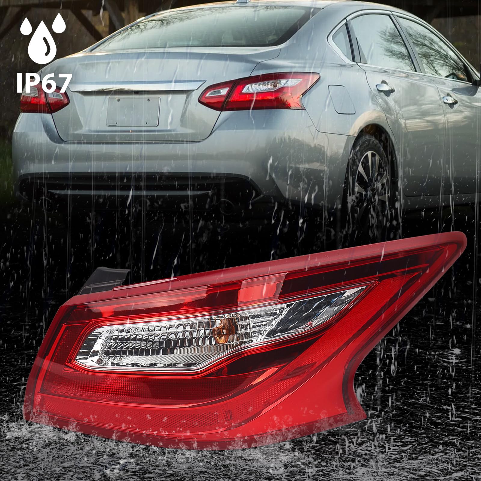 Huray tail light next to ruler showing correct scale and fitment