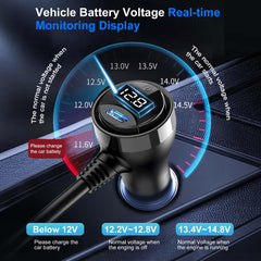 HURMAI LED voltage display closeup monitoring battery health and safety