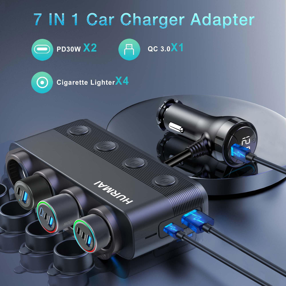 HURMAI mounted in truck dashboard offering organized power for accessories