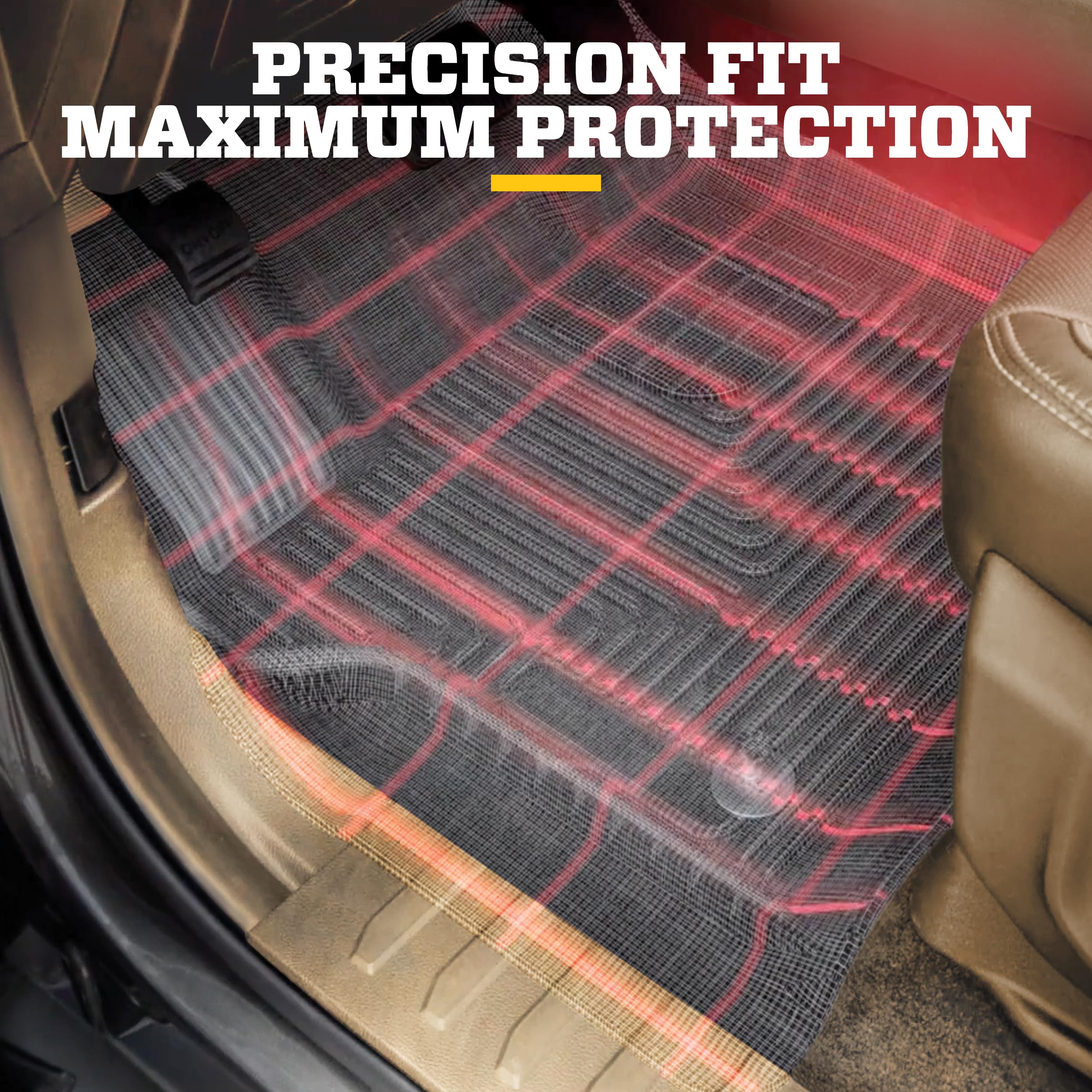 Husky Liners in truck interior lifestyle scene showing family readiness