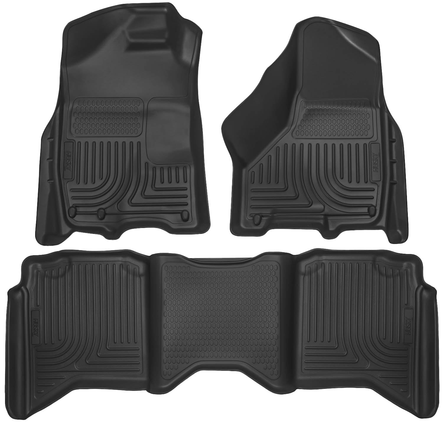 Husky Liners front row overhead view showing precise fit and coverage benefit