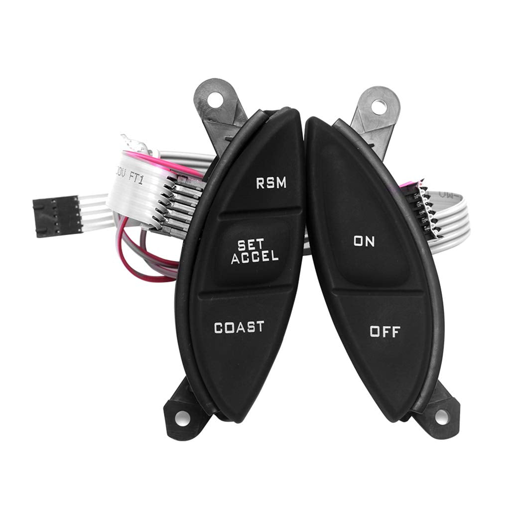 HUSUKU front view of complete cruise control switch kit showing all components and benefits