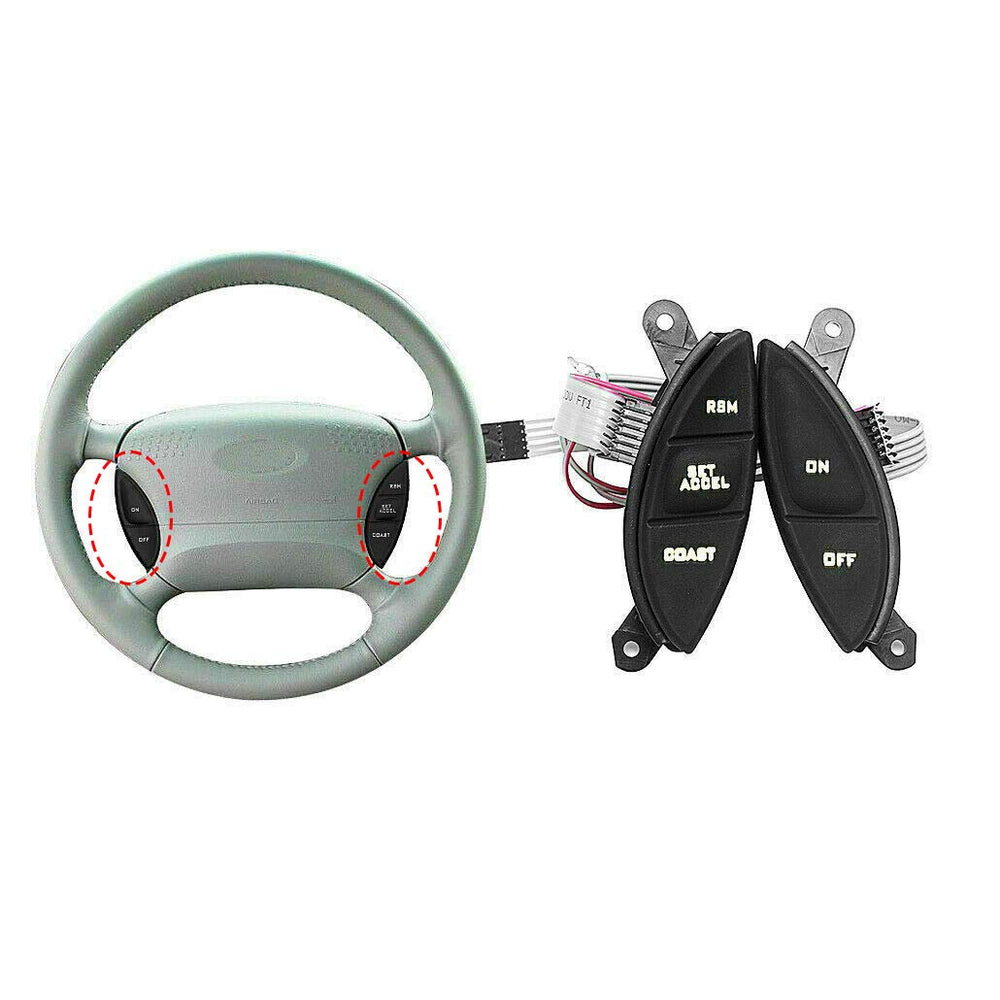 HUSUKU left steering switch closeup revealing button layout and reliable tactile feedback