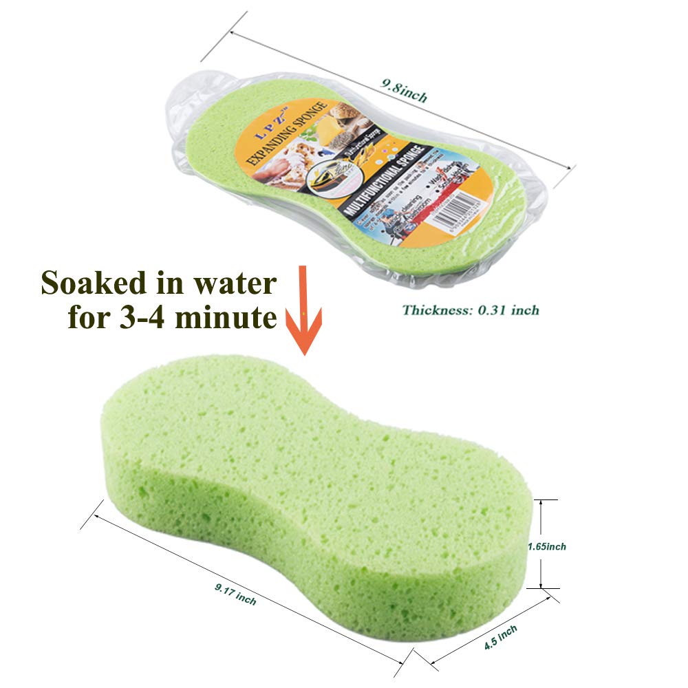 Huvai sponge held in hand illustrating size and comfortable grip