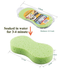 Huvai sponge held in hand illustrating size and comfortable grip