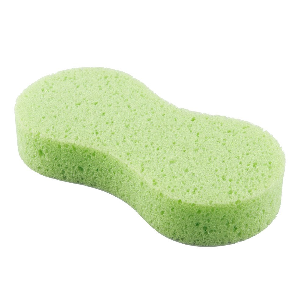 Huvai sponge wet and foaming demonstrating excellent soap retention