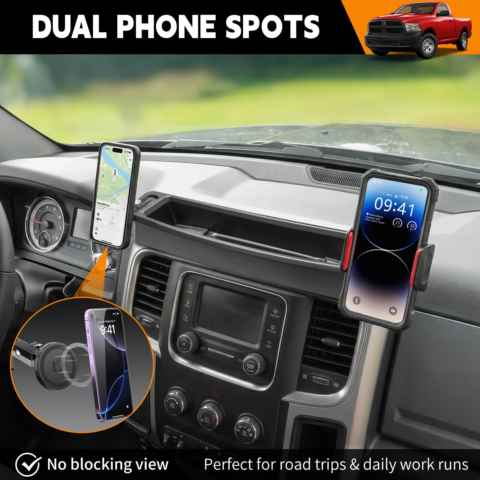 HUYINPJ mounted phone displaying navigation for safer hands-free driving