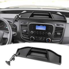 HUYINPJ front view installed dashboard showing neat organization benefit