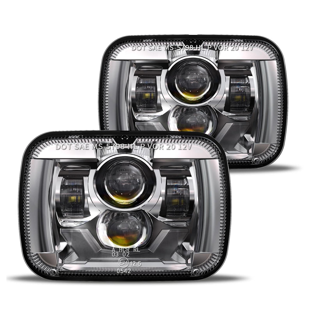 HWSTAR front view showing complete headlight pair and plug-and-play benefit
