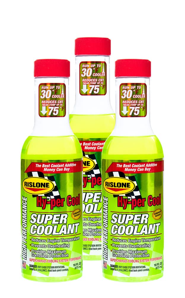 Hy-Per Lube front packaging showing three 16 oz bottles and product name, boosts cooling efficiency