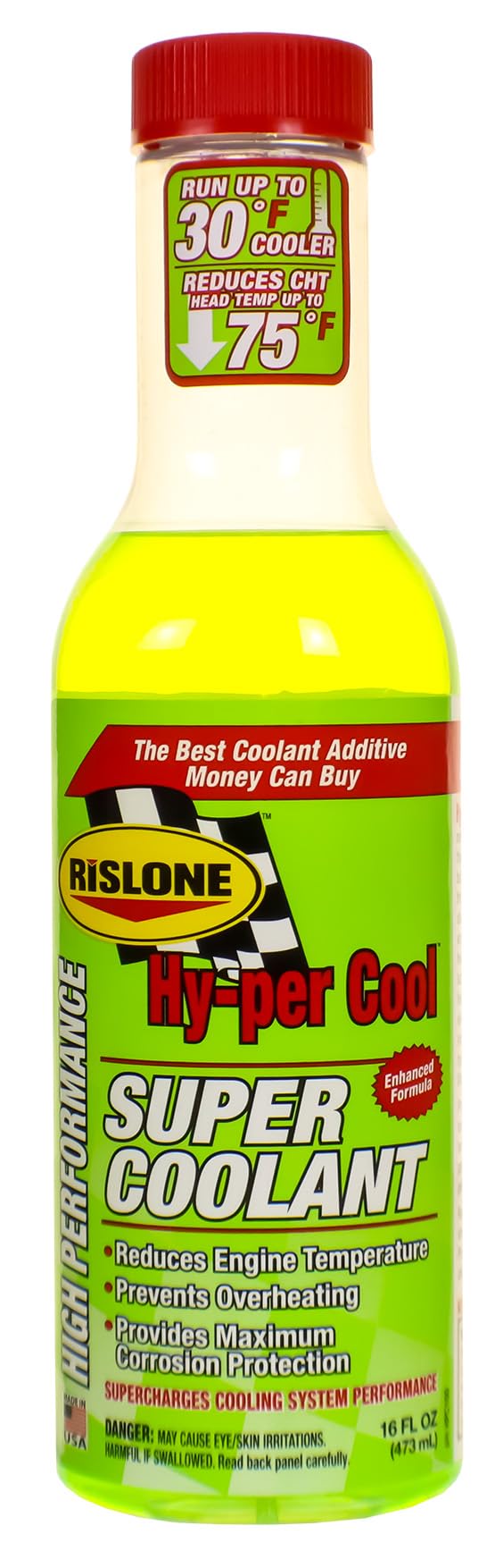 Hy-Per Lube fluid sheen close-up demonstrating wetting action and improved heat transfer
