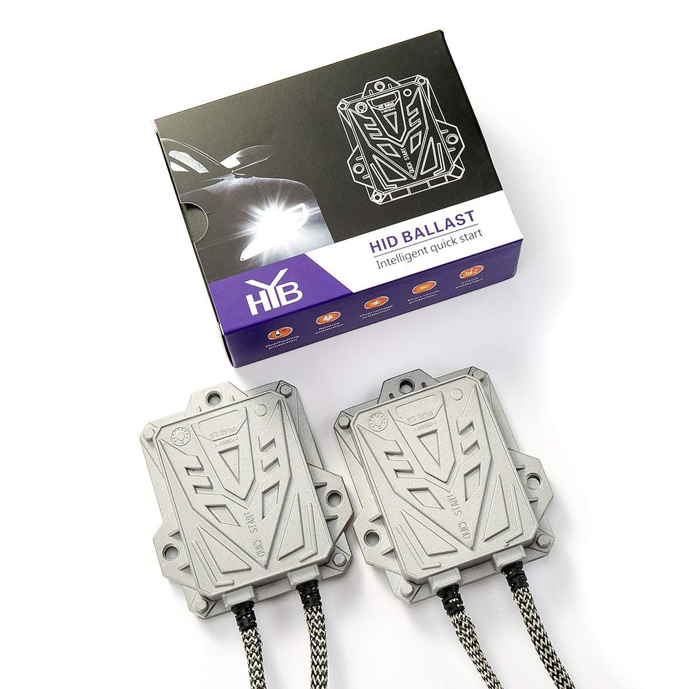 HYBKLER ballast next to a coin for scale showing compact size for versatile mounting