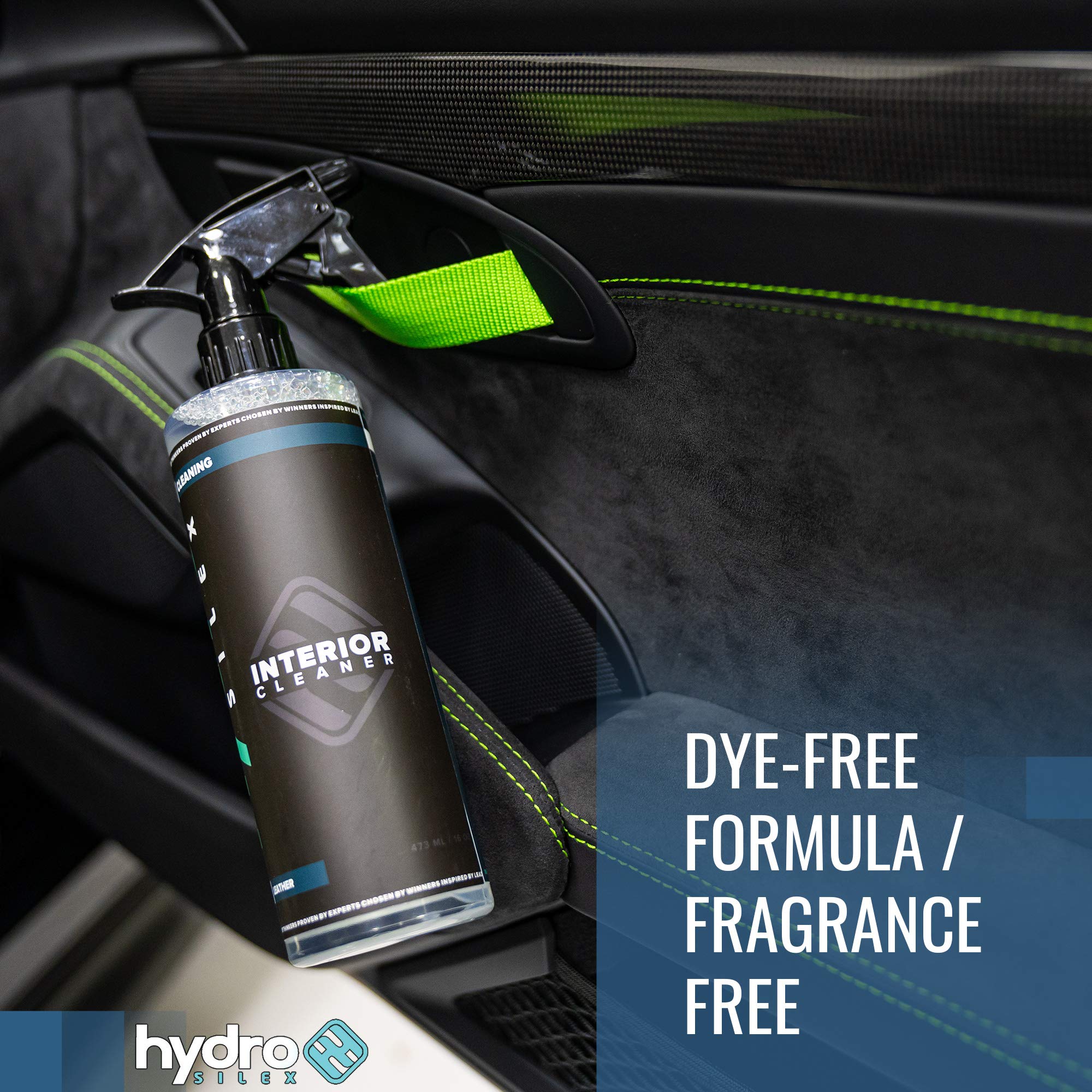 HydroSilex bottle in a detailing kit lifestyle image highlighting portability and ready-to-use benefit