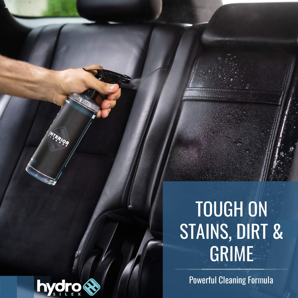 HydroSilex spray action close-up demonstrating mist and easy application for fast cleaning