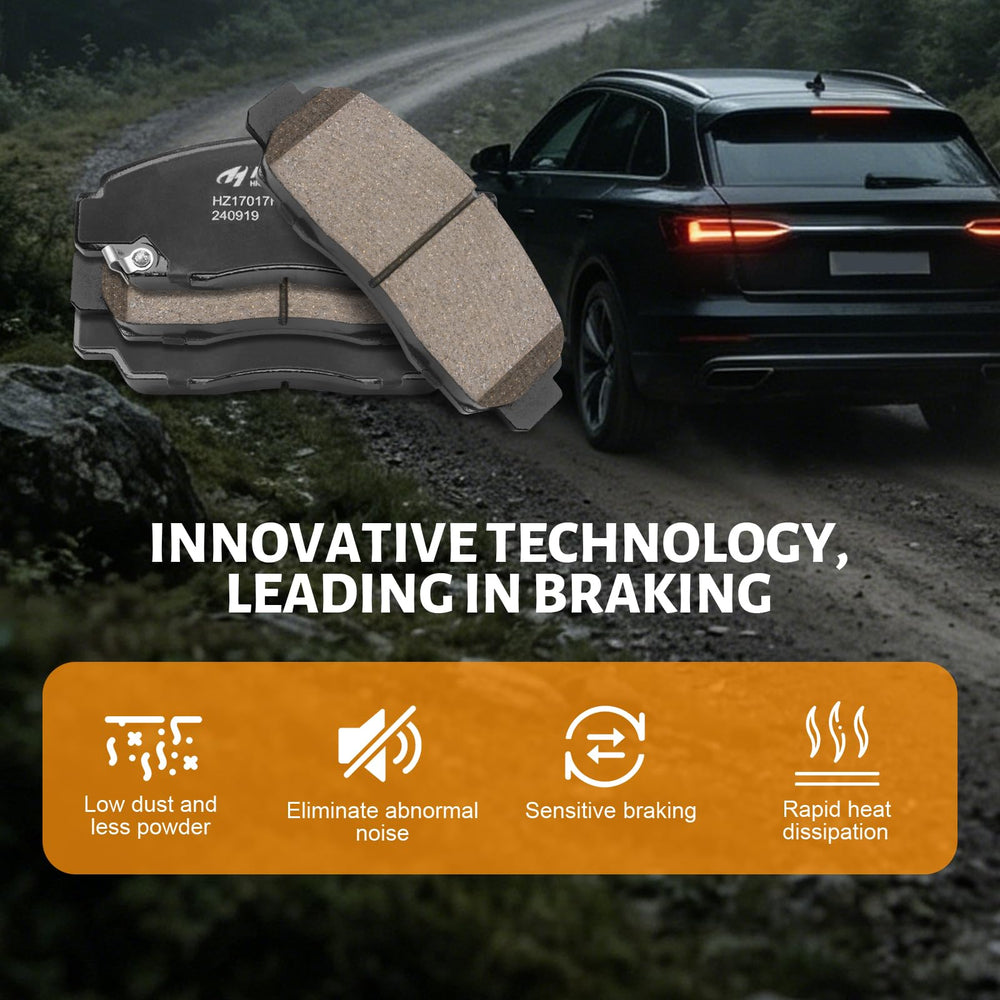 HYFTJYZ brake pad dust comparison clean versus used illustrating lower dust benefit