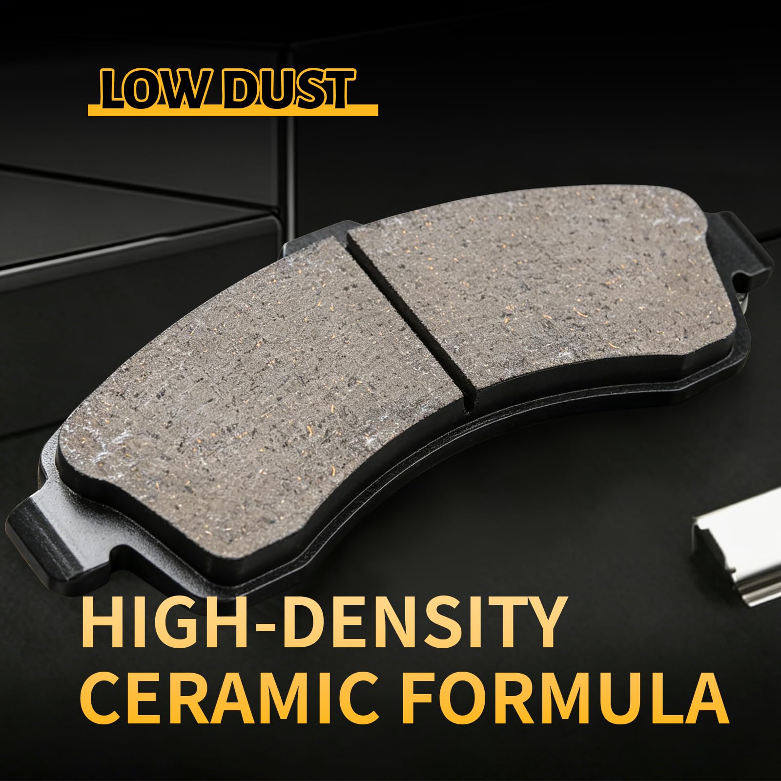 HYFTJYZ pad grooves and chamfer close-up for improved heat dispersion