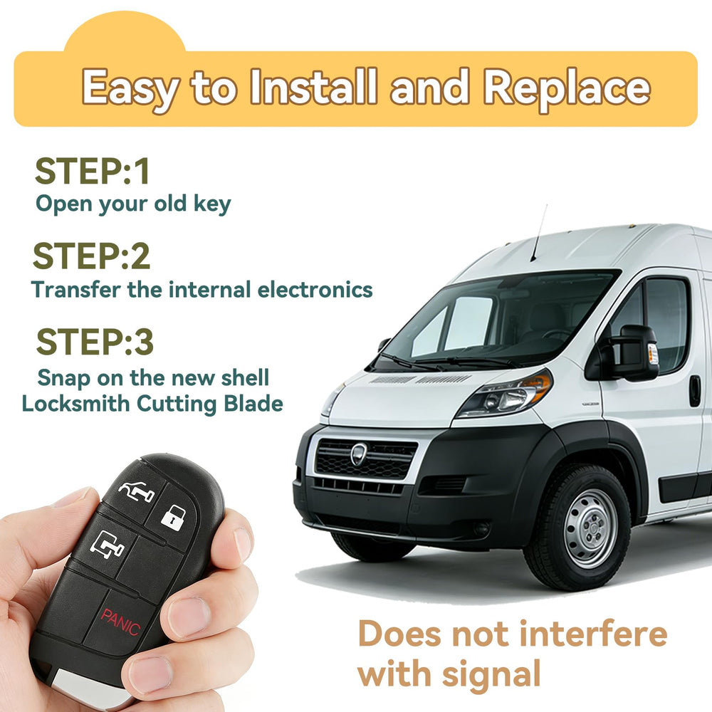HYMOLKYE size comparison next to car key to show compact replacement fit